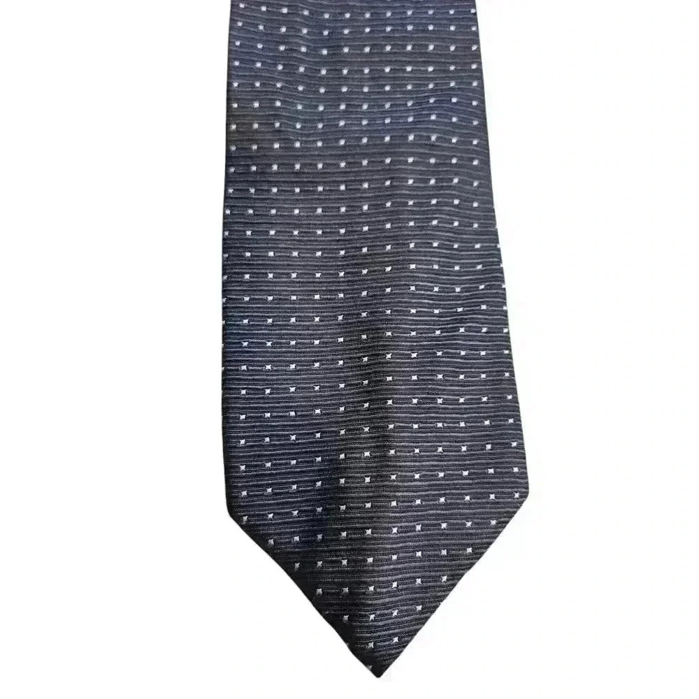 Armani Collezioni Men's Tie Gray Made in Italy 100% Silk #013 - Picture 5 of 7